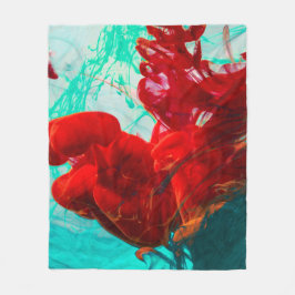 Mint Green & Red Fleece Deken