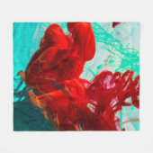 Mint Green & Red Fleece Deken (Voorkant (Horizontaal))