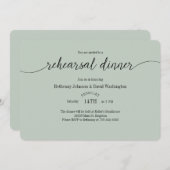 Mint Green Rehearings Dinner uitnodigingen (Voorkant / Achterkant)