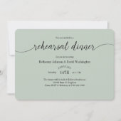 Mint Green Rehearings Dinner uitnodigingen (Voorkant)