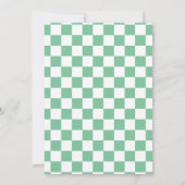 Mint Green Retro 50s Diner Baby shower Uitnodiging (Achterkant)