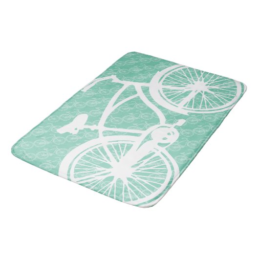 Mint Green Retro Boy's Fender fiets Badmat (Gekanteld)
