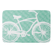 Mint Green Retro Boy's Fender fiets Badmat (Voorkant)