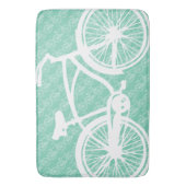 Mint Green Retro Boy's Fender fiets Badmat (Voorkant Verticaal)