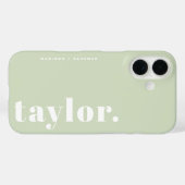 Mint Green Retro Typografie Gepersonaliseerd Case-Mate iPhone Case (Achterkant (horizontaal))