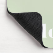 Mint Green Retro Typografie Gepersonaliseerd Muismat (Hoek)