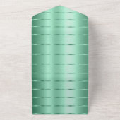 Mint Green Ribbon Wedding All In One Uitnodiging (Buitenkant)