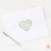 Mint Green Roos Elegance - Dank u Hart Sticker (Envelop)