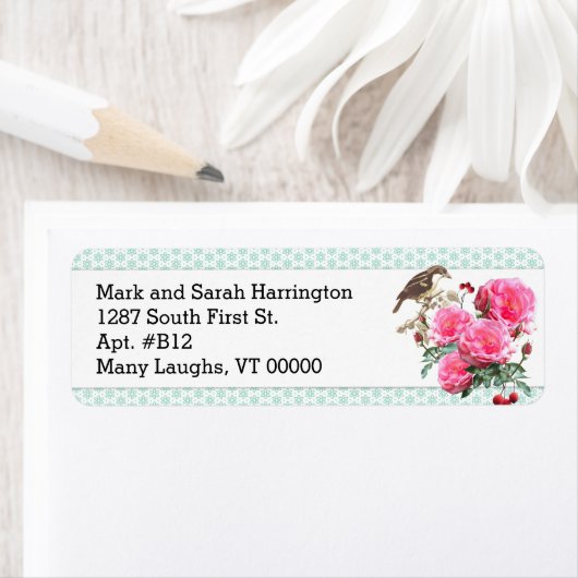 Mint Green Roze Roze Aangepaste labels voor retour (Insitu)