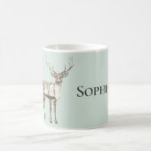Mint Green Rustic Deer Koffiemok (Center)