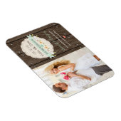 Mint Green Rustic Floral Boho Save the Date Magneet (Rechterzijde)