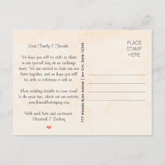 MINT GREEN RUSTIC FLORAL BOHO SLA DE DATUM OP AANKONDIGINGSKAART (Achterkant)