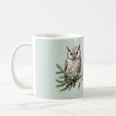 Mint Green Rustic Owl Koffiemok (Links)