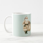 Mint Green Rustic Santa Koffiemok (Links)