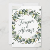 Mint Green & Sage Eucalyptus Bachelorette Party Kaart (Achterkant)