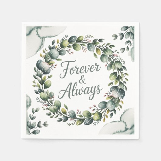 Mint Green & Sage Green Eucalyptus Servet (Voorkant)