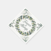 Mint Green & Sage Green Eucalyptus Servet (Hoek)