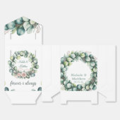 Mint Green & Sage Green Eucalyptus Wedding Bedankdoosjes (Ongevouwen)