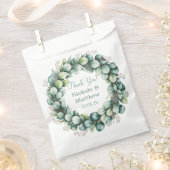 Mint Green & Sage Green Eucalyptus Wedding Bedankzakje (Geknipt)