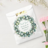 Mint Green & Sage Green Eucalyptus Wedding Bedankzakje (Gezegeld)