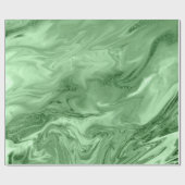 Mint Green Salvia Greenery Marble Molten Metal Cadeaupapier (Vlak)