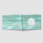 Mint Green Satin Kijk Weddenschap Gastenboek (Volledig)
