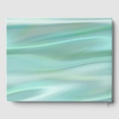 Mint Green Satin Kijk Weddenschap Gastenboek (Achterkant)