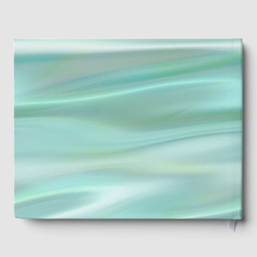 Mint Green Satin Kijk Weddenschap Gastenboek (Achterkant)
