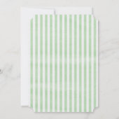 Mint Green Seersucker Carrouseluitnodiging Kaart (Achterkant)