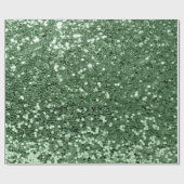 Mint Green Sequin Glitter Shiny Effect Cadeaupapier (Vlak)