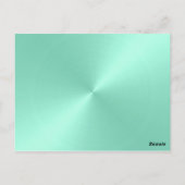 Mint Green Sheen Table Number 11 Briefkaart (Achterkant)