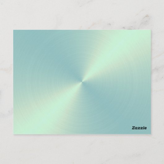 Mint Green Sheen Table Number Briefkaart (Achterkant)