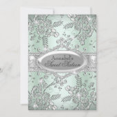 Mint Green Silver Sparkle Sweet 16 Kaart (Voorkant)