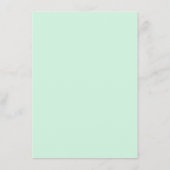 Mint Green Simple Elegance Wedding Menu (Achterkant)