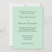 Mint Green Simple Magnetic Wedding Invitation Magnetische Uitnodiging (Voorkant)