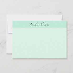Mint Green Sjabloon legant handgeschreven script