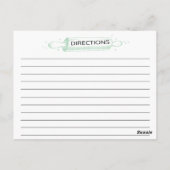 Mint Green Sketched Kitchen Tools Recipcards Briefkaart (Achterkant)