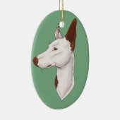 Mint Green Smooth Ibizan Hound Ornament (Rechts)