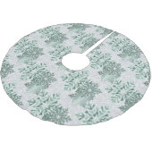 Mint Green Snowflakes op White Glitter Kerstboom Rok (Gekanteld)