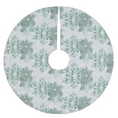 Mint Green Snowflakes op White Glitter Kerstboom Rok (Voorkant)