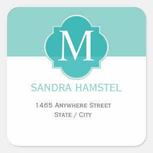 Mint Green Solid Color Vierkante Sticker