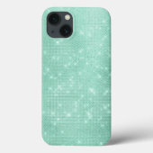 Mint Green Sparkle Glitter Girly Glam Case-Mate iPhone Case (Achterkant)