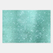 Mint Green Sparkle Inpakpapier Vel (Voorkant 3)