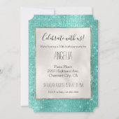 Mint Green Sparkle Kaart (Voorkant)