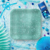 Mint Green Sparkle Papieren Bordje (Feest)