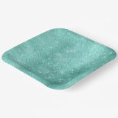 Mint Green Sparkle Papieren Bordje (Gebogen)