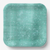 Mint Green Sparkle Papieren Bordje (Voorkant)