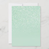 Mint Green Sparkly Glitter Ombre Photo Afstuderen Kaart (Achterkant)