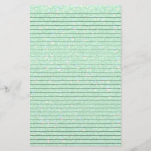 Mint Green Speckled Stationery met optionele lijne Briefpapier