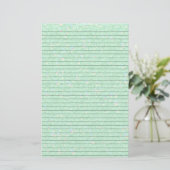 Mint Green Speckled Stationery met optionele lijne Briefpapier (Staand voorkant)